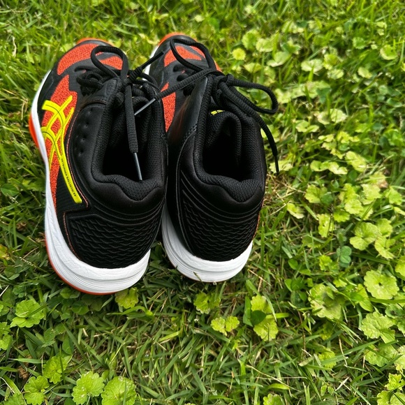 Asics Black and Orange Athletic Shoes